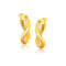 14k Yellow Gold Italian Twist Hoop Earrings (5/8 inch Diameter)